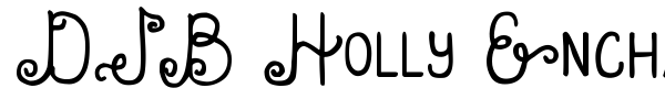 DJB Holly Enchanted font preview